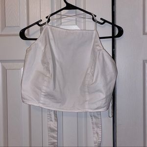 SHEIN: White halter top, tie in the back